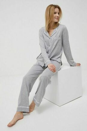 Dkny pižama - siva. Pižama iz kolekcije Dkny. Model izdelan iz enobarvne pletenine.