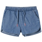 vidaXL Otroške kratke hlače džins modra 140