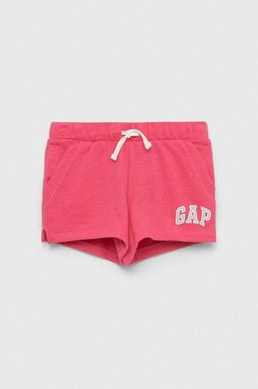 Otroške kratke hlače GAP roza barva - roza. Otroški kratke hlače iz kolekcije GAP. Model izdelan iz prožnega materiala