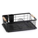 WEBHIDDENBRAND Odcejalnik za posodo Rica metal black 42,0x31,5x15,0cm