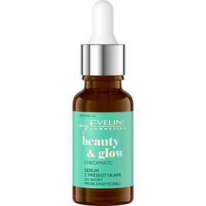 Eveline Cosmetics Beauty &amp; Glow Checkmate! matirajoči serum za zmanjšanje razširjenih por s prebiotiki 18 ml