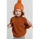Otroška kapa Reima Nunavut oranžna barva - oranžna. Otroška kapa iz kolekcije Reima. Model izdelan iz enobarvne pletenine.