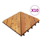 VIDAXL Talne plošče 10 kosov 30x30 cm trden akacijev les