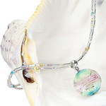 Lampglas Nežna ženska ogrlica Sweet Childhood z Lampglas s čistim srebrom NP22