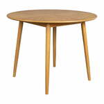 Okrogla jedilna miza z mizno ploščo v hrastovem dekorju ø 100 cm Fabio – White Label
