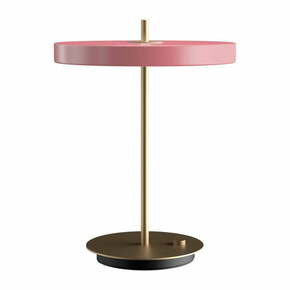 Rožnata LED zatemnitvena namizna svetilka s kovinskim senčnikom (višina 41