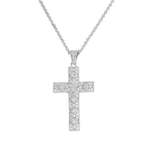 Amen Srebrna ogrlica s cirkoni Cross CCZBB (veriga, obesek) srebro 925/1000