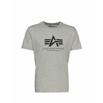ALPHA INDUSTRIES Majica svetlo siva / črna