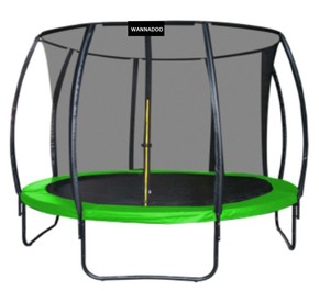 WANNADO trampolin 6FT - 183 cm z notranjo mrežo + lestev - svetlo zelena