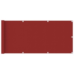 VidaXL Balkonsko platno rdeče 75x400 cm HDPE