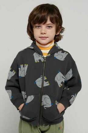 Otroški bombažen pulover Bobo Choses siva barva