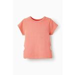 Otroška kratka majica zippy oranžna barva - oranžna. Otroške kratka majica iz kolekcije zippy. Model izdelan iz tanke, rahlo elastične pletenine.