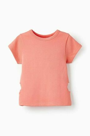 Otroška kratka majica zippy oranžna barva - oranžna. Otroške kratka majica iz kolekcije zippy. Model izdelan iz tanke