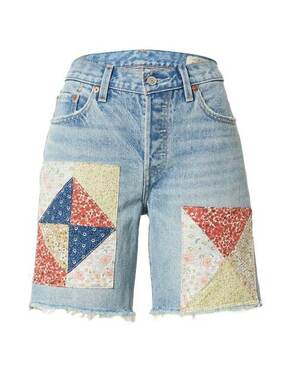 Jeans kratke hlače Levi's ženski - pisana. Kratke hlače iz kolekcije Levi's. Model izdelan iz jeansa. Trden material