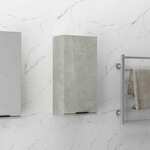 vidaXL Stenska kopalniška omarica betonsko siva 32x20x67 cm