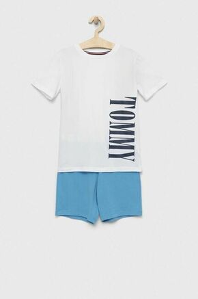 Otroška pižama Tommy Hilfiger - modra. Otroški Pižama iz kolekcije Tommy Hilfiger. Model izdelan iz elastične pletenine. Zračni model