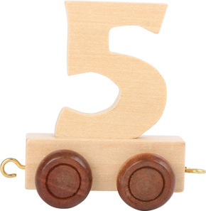 Vagon lesenega tira - naravno število - številka 5