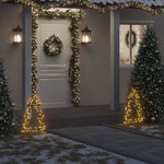 Vidaxl Božična svetlobna dekoracija s konicami drevo 80 LED 60 cm