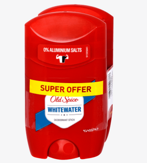 Old Spice Whitewater Deodorant Stick For Men 2x50 ml