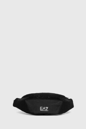 Torbica za okoli pasu EA7 Emporio Armani črna barva - črna. Pasna torbica iz kolekcije EA7 Emporio Armani. Model izdelan iz tekstilnega materiala.