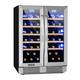 Klarstein Vinovilla Duo 42 samostojni hladilnik za vino, 42 steklenic