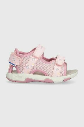 Otroški sandali Geox SANDAL MULTY roza barva - roza. Otroški sandali iz kolekcije Geox. Model je izdelan iz kombinacije tekstilnega in sintetičnega materiala. Model z mehkim