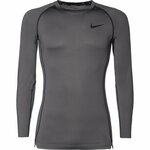 Nike Pro Dri-FIT Slim-Fit LS Shirt, Iron Gray/Black - XXL