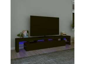 Vidaxl TV omarica z LED lučkami črna 230x36