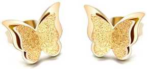 Troli Pozlačeni uhani iz metulja Kovinski metulj KES-048-GOLD