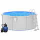 shumee Črpalni bazen s peščenim filtrom in lestvijo, 360x120 cm