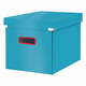 Modra škatla za shranjevanje Leitz Cosy Click &amp; Store, dolžina 32 cm