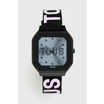 Smartwatch Tous ženski, črna barva - črna. Pametna ura iz kolekcije Tous. Model s kvadratno številčnico in tekstilnim pasom.