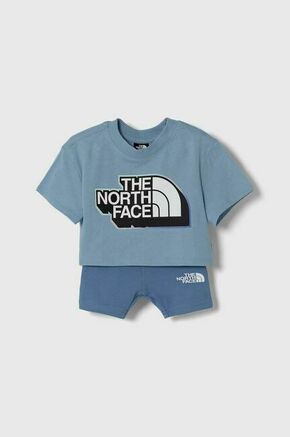 Otroški komplet The North Face SUMMER SET - modra. Otroški komplet iz kolekcije The North Face