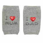 WEBHIDDENBRAND New Baby otroške blazinice za kolena z ABS I Love Mum and Dad sive barve