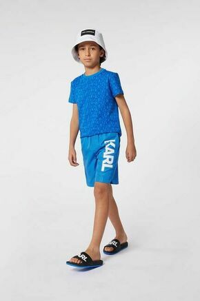 Otroške kopalne kratke hlače Karl Lagerfeld - modra. Otroški kopalne kratke hlače iz kolekcije Karl Lagerfeld. Model izdelan iz tkanine.