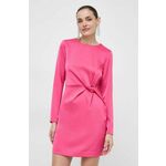 Obleka Silvian Heach roza barva - roza. Obleka iz kolekcije Silvian Heach. Model izdelan iz enobarvne tkanine. Model iz izjemno udobne, zračne tkanine.