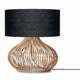 Črna/naravna namizna svetilka s tekstilnim senčnikom (višina 60 cm) Kalahari – Good&amp;Mojo