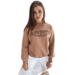 Dstreet Ženski oversize pulover MONTE ROSA rjava by1159 L