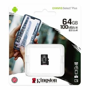 Kingston Canvas Select Plus 64GB MicroSDXC spominska kartica