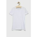 Otroški t-shirt Fila bela barva - bela. Otroški Kratka majica iz kolekcije Fila. Model izdelan iz tanke, elastične pletenine.