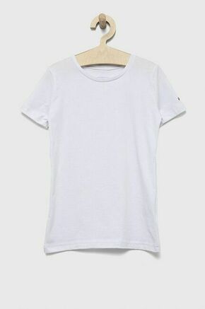 Otroški t-shirt Fila bela barva - bela. Otroški Kratka majica iz kolekcije Fila. Model izdelan iz tanke