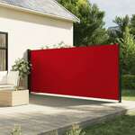 vidaXL Zložljiva stranska tenda rdeča 160x300 cm