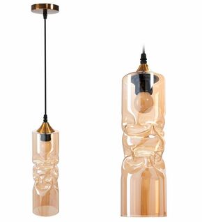 Toolight Steklena viseča stropna svetilka APP901-1CP Gold