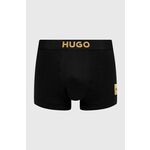Boksarice in nogavice HUGO moški, črna barva - črna. Komplet bokserke in nogavice iz kolekcije HUGO. Model izdelan iz elastične pletenine. Izjemno udobna tkanina z visoko vsebnostjo bombaža.
