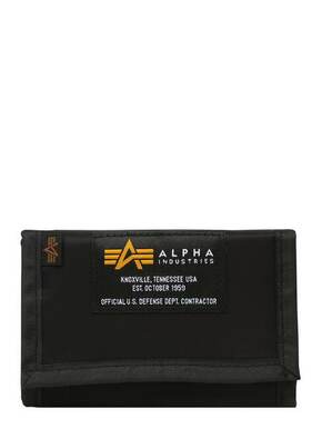 Denarnica Alpha Industries Crew Wallet črna barva - črna. Mala denarnica iz kolekcije Alpha Industries. Model izdelan iz tekstilnega materiala.