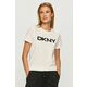 Dkny T-shirt - bela. T-shirt iz zbirke Dkny. Model narejen iz tanka, rahlo elastična tkanina.