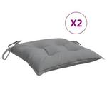 vidaXL Blazine za stole 2 kosa sive 50x50x7 cm oxford tkanina