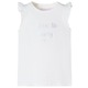 vidaXL Otroška majica s kratkimi rokavi z volančki bela 140
