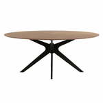 Jedilna miza z mizno ploščo v hrastovem dekorju v naravni barvi 110x180 cm Naanim – Kave Home