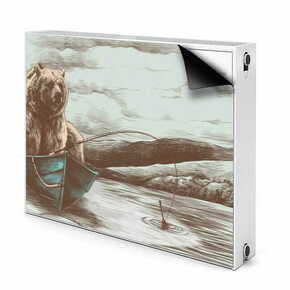 Tulup.si radiatorska pokrov Medved v čolnu 90x60 cm